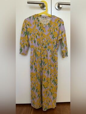 Mini Rodini Lavender and Yellow Floral Jumpsuit